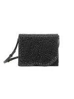 DG Flap Embellished Leather Crossbody Bag