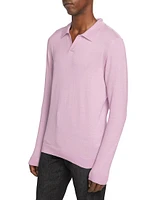 COLLECTION Cotton-Blend Long-Sleeve Polo Shirt