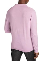 COLLECTION Cotton-Blend Long-Sleeve Polo Shirt