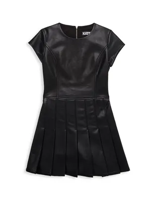 Girl's Eddie Faux Leather Dress