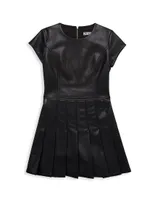 Girl's Eddie Faux Leather Dress