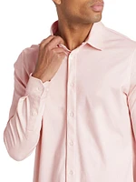 Slim-Fit Cotton Button-Front Shirt