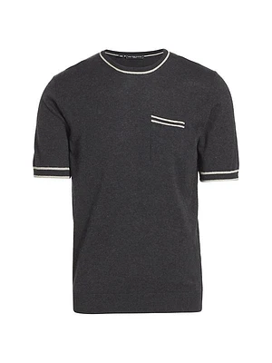 Slim-Fit Knit Crewneck T-Shirt