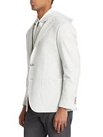 Slim-Fit Hooded Knit Blazer