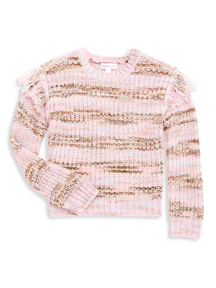 Girl's Striped Knit Sweater