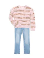 Girl's Striped Knit Sweater