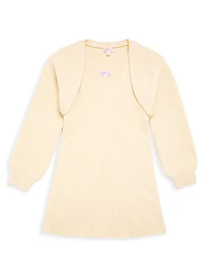 Girl's Caplet Sweater Dress