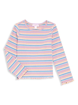 Little Girl's Striped Knit Long-Sleeve Top