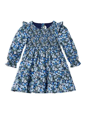 Little Girl's & Floral Smocked Dress