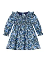 Little Girl's & Floral Smocked Dress