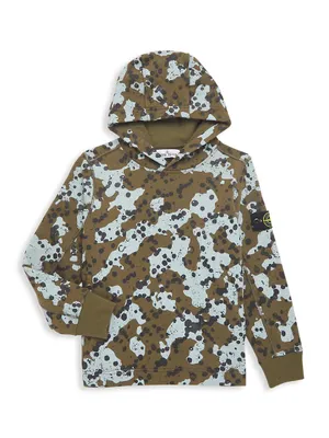 Little Boy's & Camouflage Print Hoodie