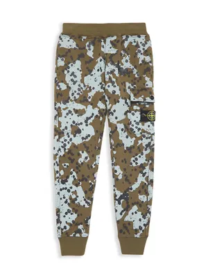 Little Boy's & Speckled Camouflage Print Joggers