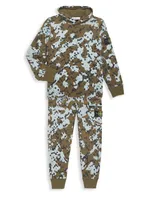 Little Boy's & Speckled Camouflage Print Joggers