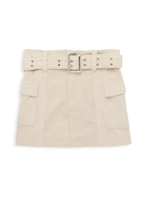 Girl's Corduroy Cargo Skirt