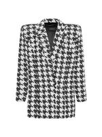 Down Flames Houndstooth Blazer