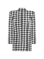 Down Flames Houndstooth Blazer