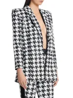 Down Flames Houndstooth Blazer