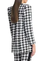 Down Flames Houndstooth Blazer