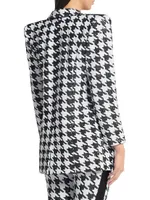 Down Flames Houndstooth Blazer