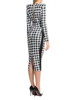 Hey You Houndstooth 3-Way Sheath Dress