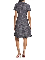 Tweed Short-Sleeve Dress