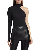 One-Shoulder Turtleneck Bodysuit