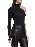 One-Shoulder Turtleneck Bodysuit