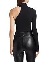 One-Shoulder Turtleneck Bodysuit