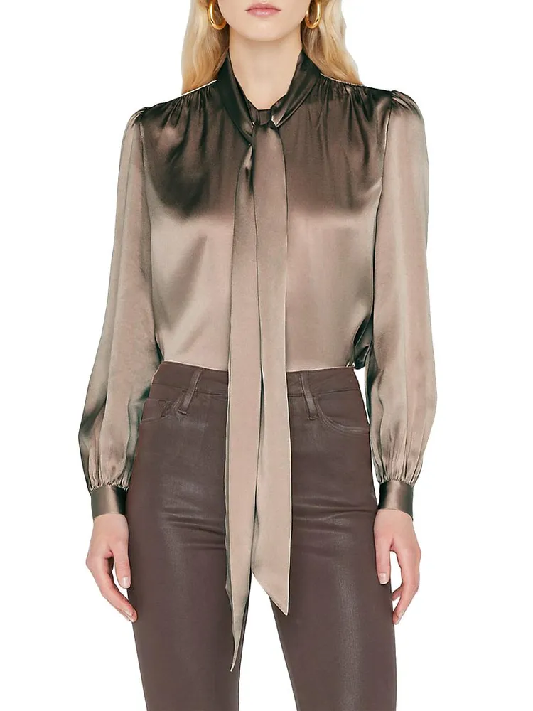 Femme Silk Self-Tie Blouse