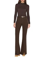 Le High Flared Split Trousers