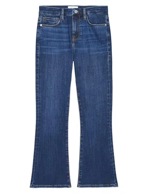 Le Mini Stretch Boot-Cut Crop Jeans