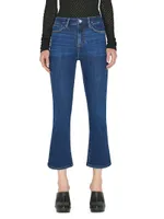 Le Mini Stretch Boot-Cut Crop Jeans