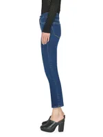 Le Mini Stretch Boot-Cut Crop Jeans