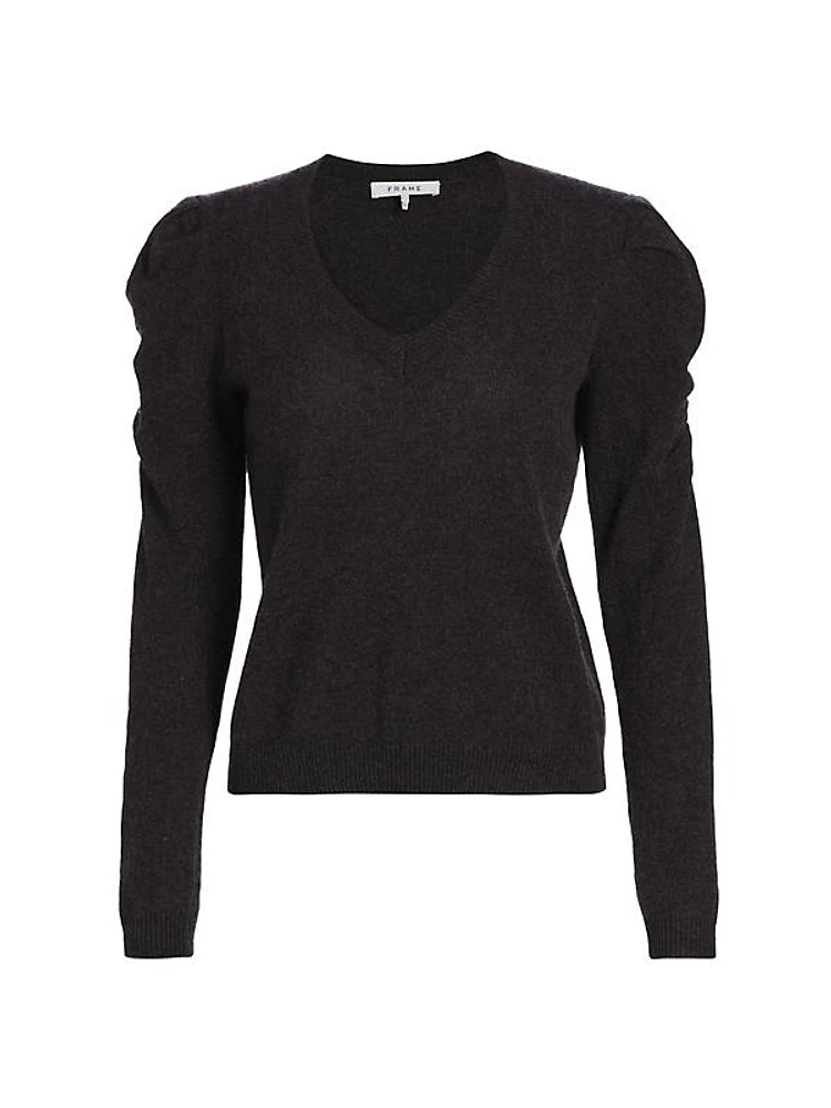 Ruched Cashmere-Blend Sweater