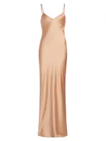 Silk Fitted Maxi Dress