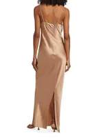 Silk Fitted Maxi Dress