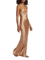 Silk Fitted Maxi Dress