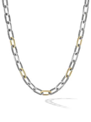 Madison® Chain Necklace Sterling Silver with 18K Yellow Gold