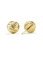 Sculpted Cable Stud Earrings in 18K Yellow Gold