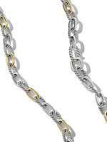 Madison® Chain Necklace in Sterling Silver with 18K Yellow Gold