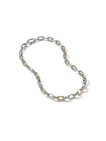 Madison® Chain Necklace in Sterling Silver with 18K Yellow Gold