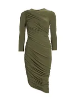 Diana Shirred Jersey Knee-Length Dress