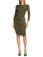 Diana Shirred Jersey Knee-Length Dress