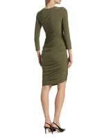 Diana Shirred Jersey Knee-Length Dress