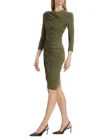 Diana Shirred Jersey Knee-Length Dress