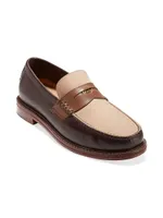 American Classics Colorblocked Leather Penny Loafers