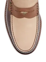 American Classics Colorblocked Leather Penny Loafers