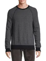 Birdseye Wool & Cotton-Blend Raglan Sweater