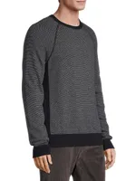 Birdseye Wool & Cotton-Blend Raglan Sweater