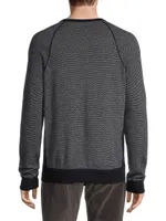 Birdseye Wool & Cotton-Blend Raglan Sweater